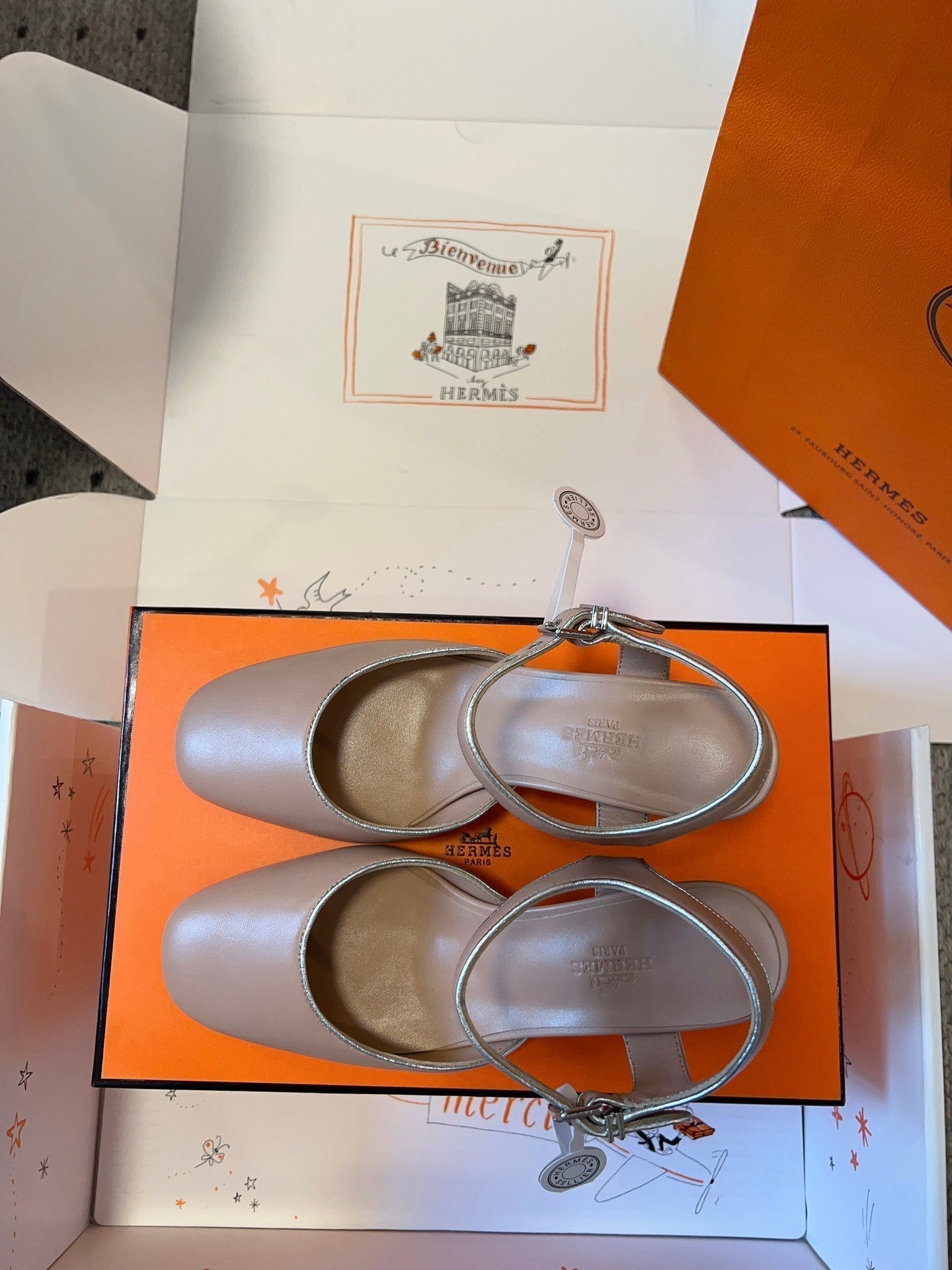 HERMES KLEO HIGH SLINGBACK IN CREPE PINK CALFSKIN