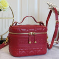 DIOR SMALL TRAVEL VANITY RED LAMBSKIN