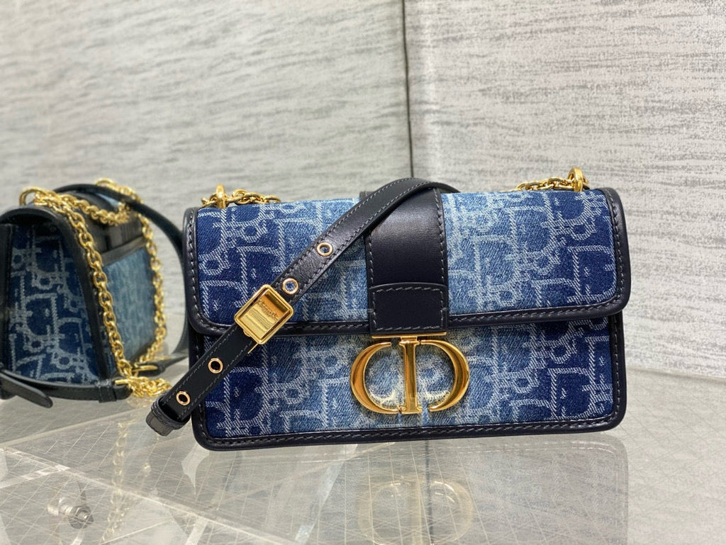 DIOR MONTAIGNE 21 BLUE JEAN EMBROIDERY