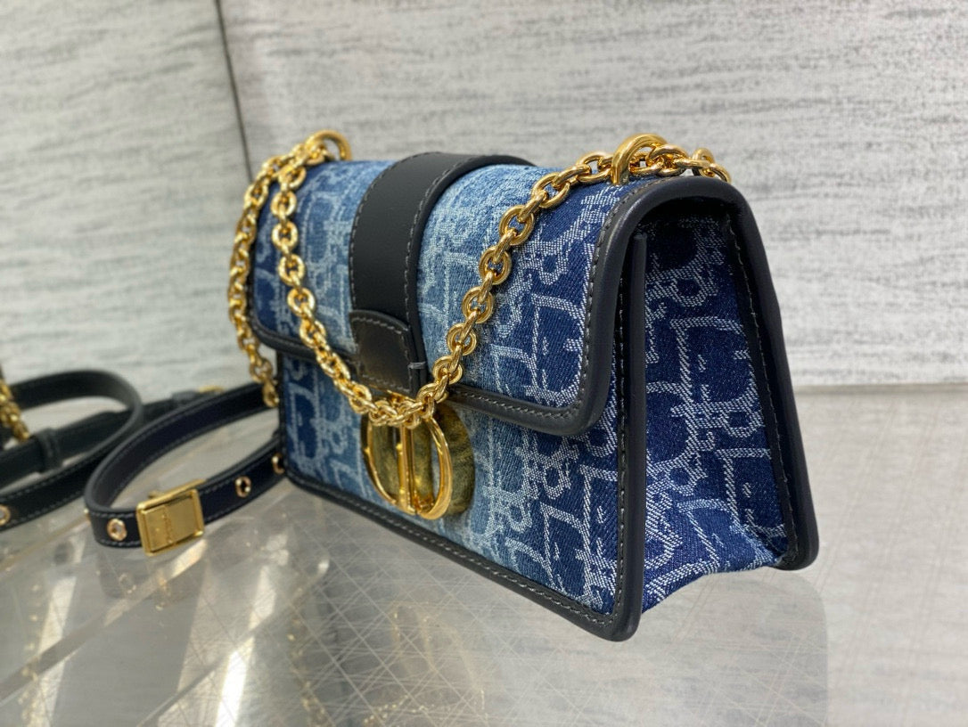 DIOR MONTAIGNE 21 BLUE JEAN EMBROIDERY