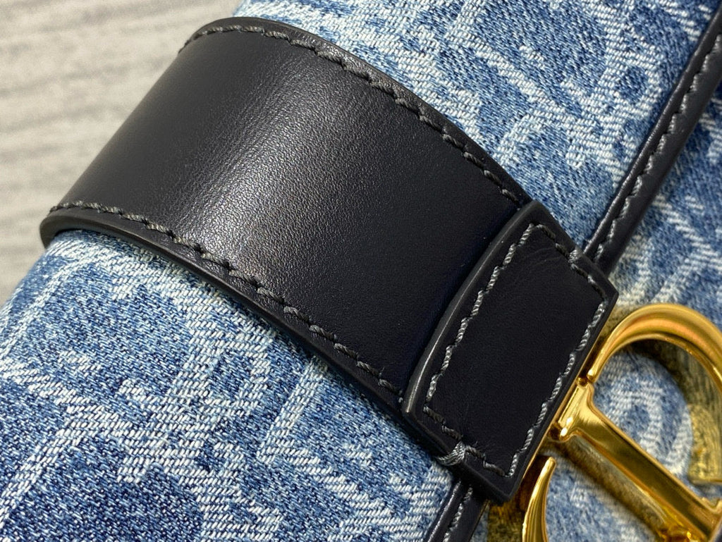 DIOR MONTAIGNE 21 BLUE JEAN EMBROIDERY