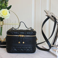 DIOR SMALL TRAVEL VANITY CASE BLACK LAMBSKIN