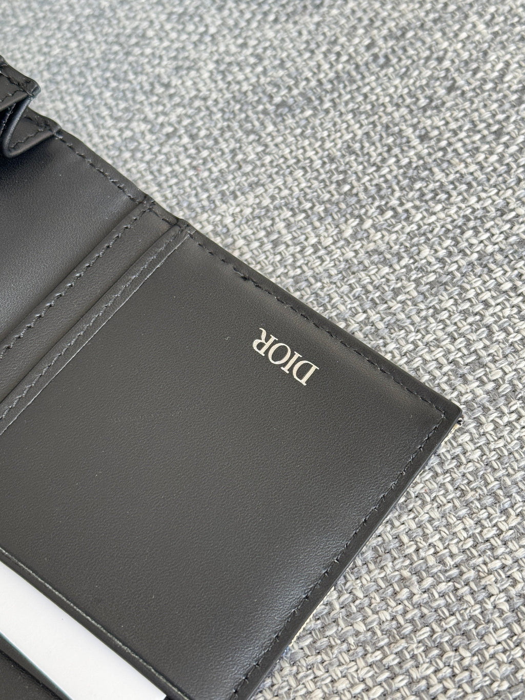 DIOR VERTICAL LONG WALLET 19 IN BLUE MONOGRAM OBLIQUE JACQUARD