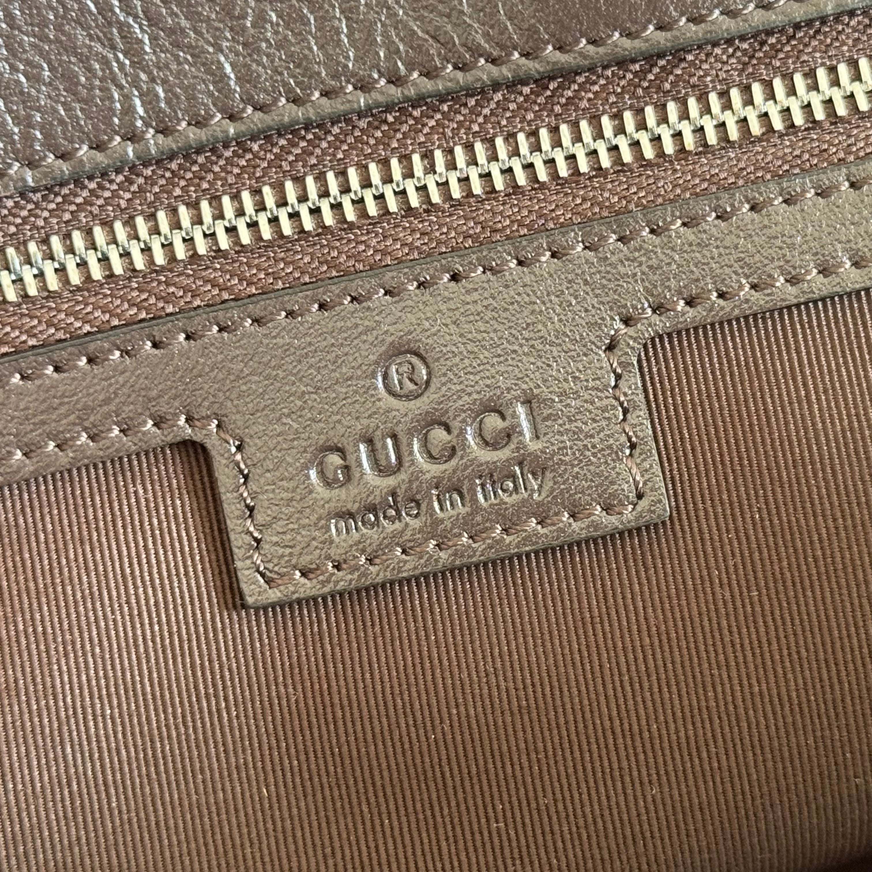 GUCCI 26S  MARMONT BAG 37 IN DARK BROWN CALFSKIN