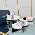 CHANEL TRAINERS SNEAKER IN WHITE CALFSKIN WITH STICKER 238627