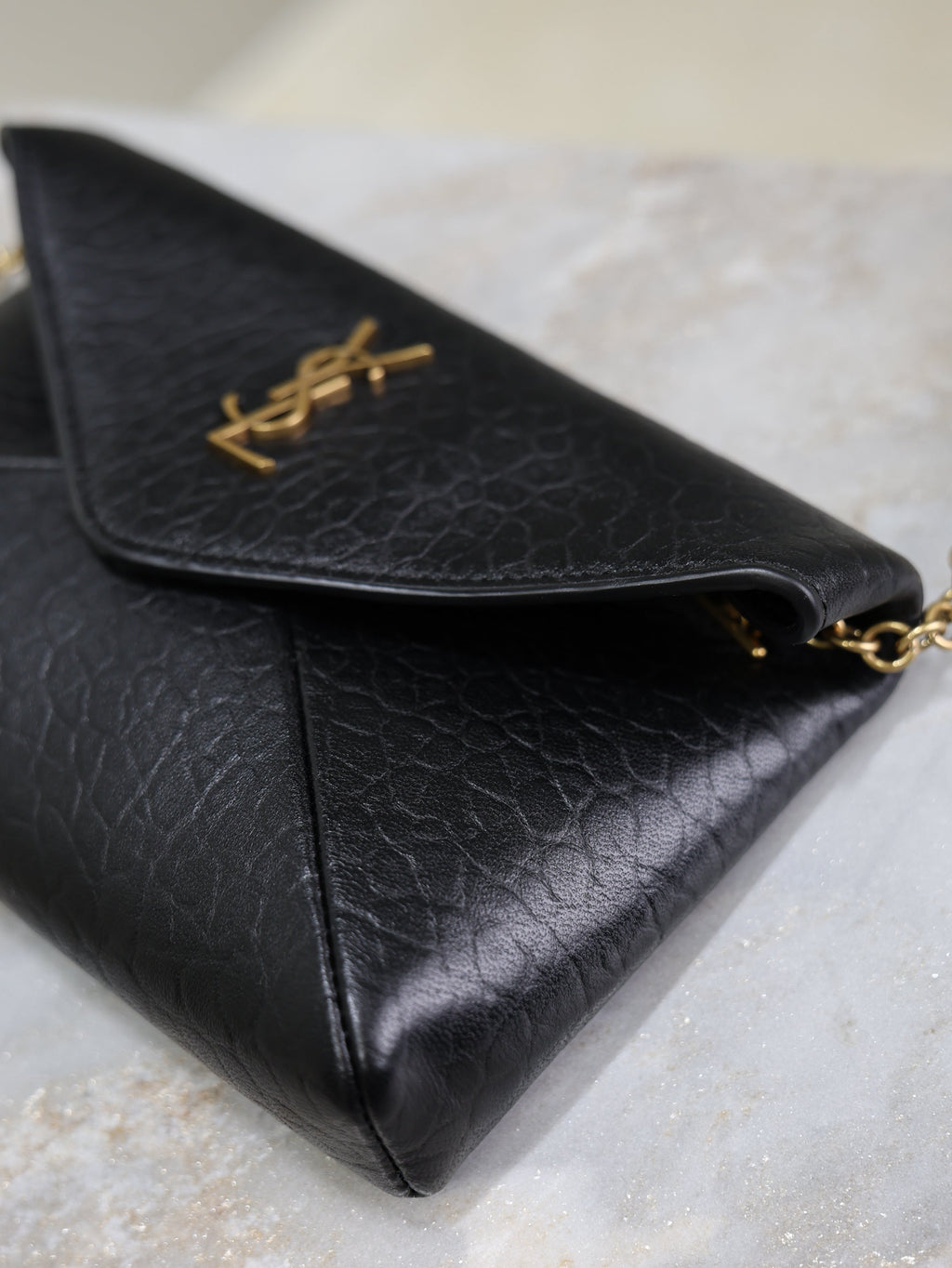 YSL 25S CALYPSO MINI 19 IN BLACK LAMBSKIN GOLD HARDWRE