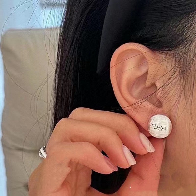 18K Celine Round Earrings