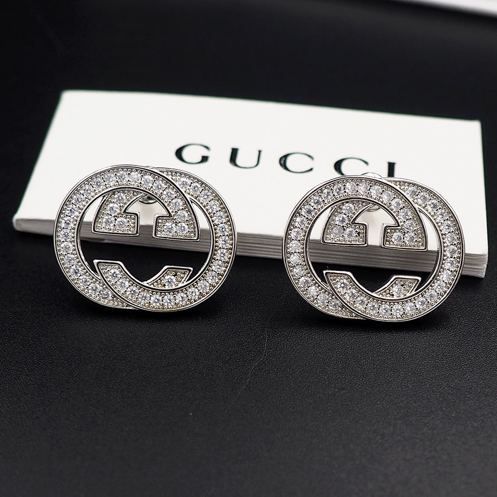 18K Double Gucci Diamonds Earrings