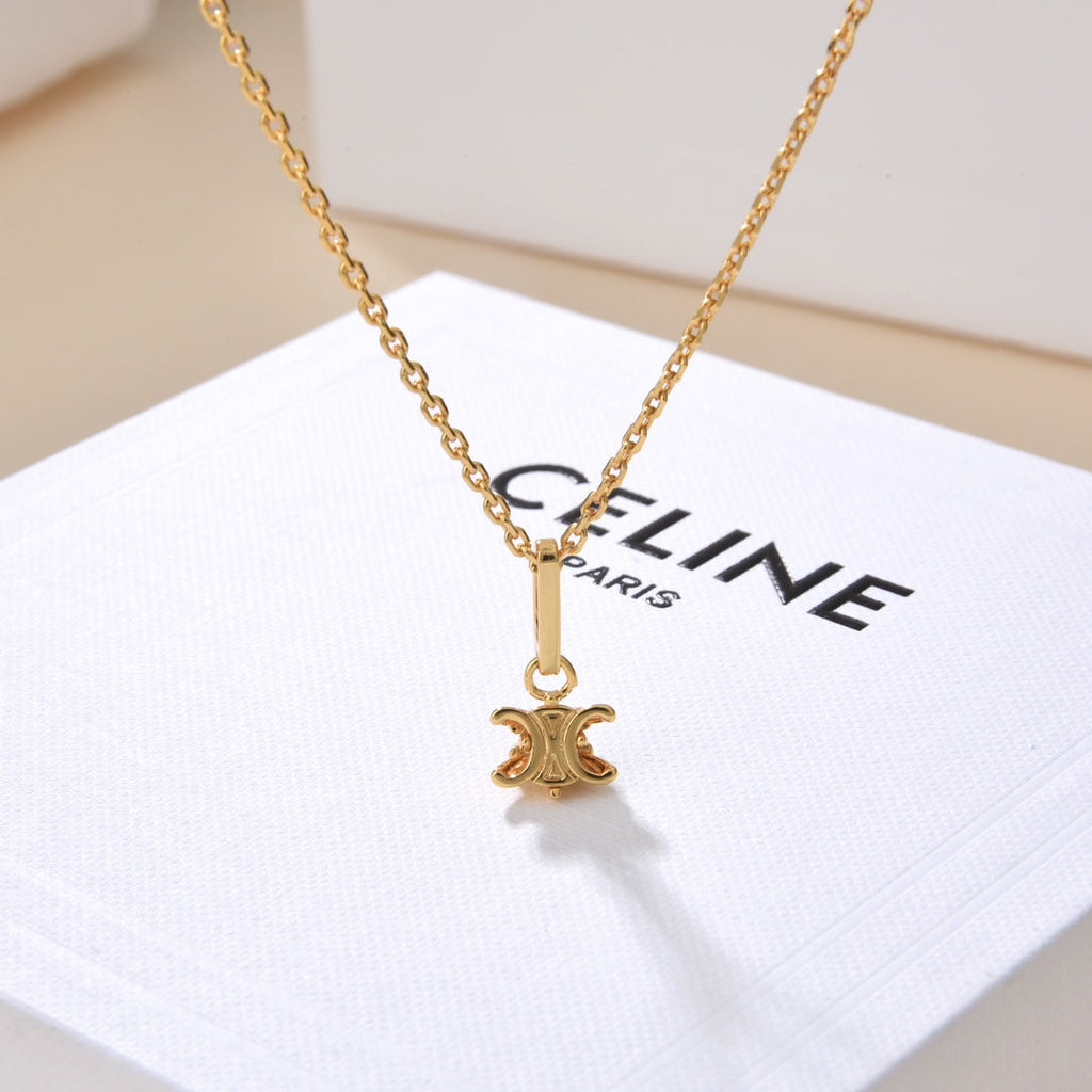 18K Celine Solitaire Necklace