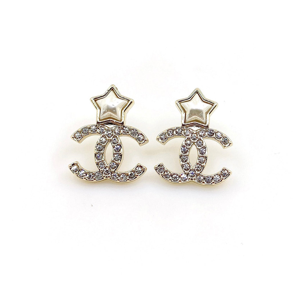 18K  Chanel Star Crystals Earrings