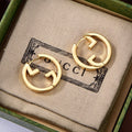 18K Double Gucci Hollow Earrings