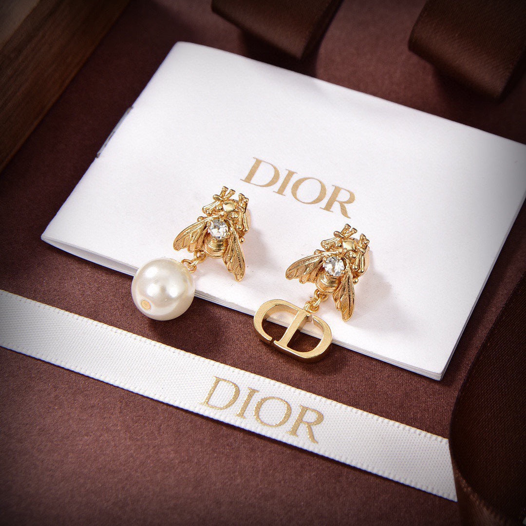 18K Dior Queen Bee Earrings