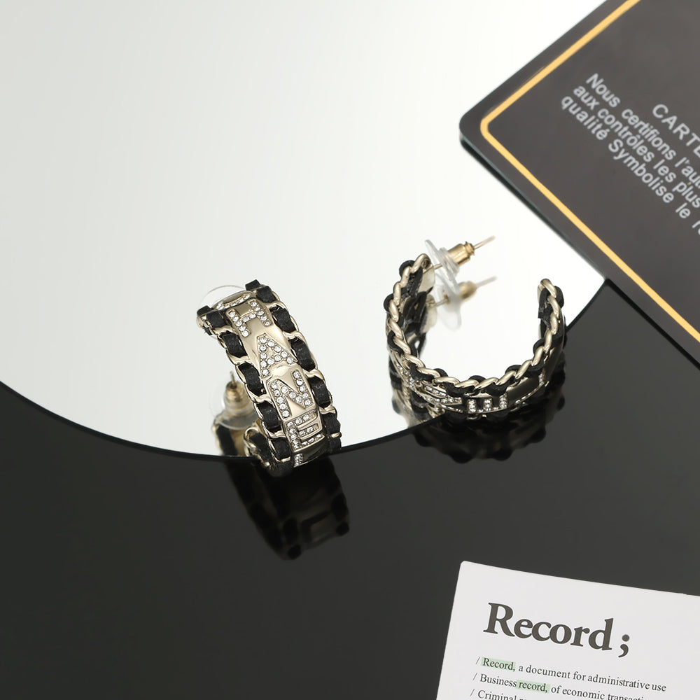 18K  Chanel Strass Earrings
