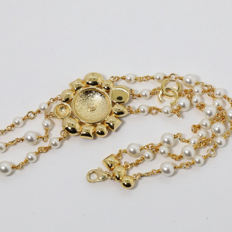 18K  Chanel Color Crystal Pearls Choker Necklace