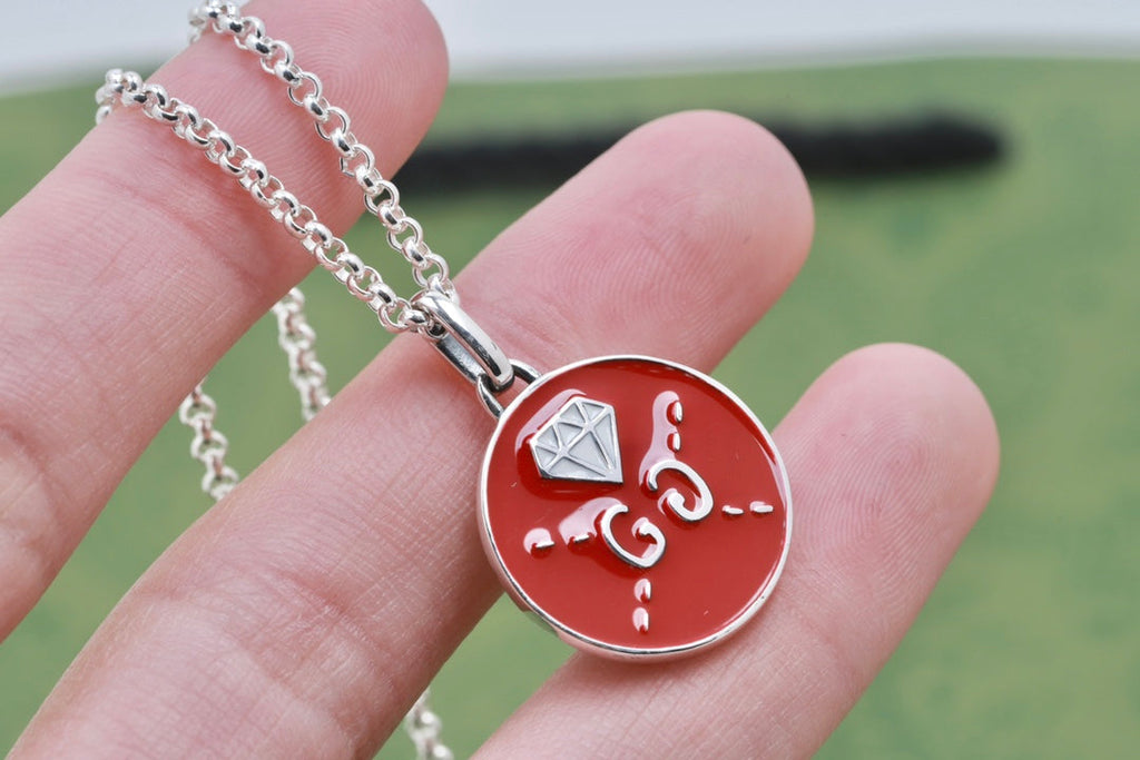 18K Double Gucci Ghost Red Necklace