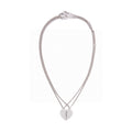 18K Balenciaga Lovelock Set Of Two Silver-tone Crystal Necklaces