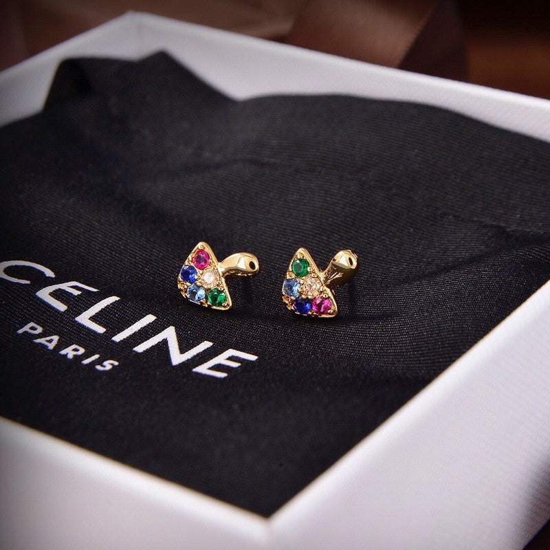 18K Celine Colorful Mushroom Earrings