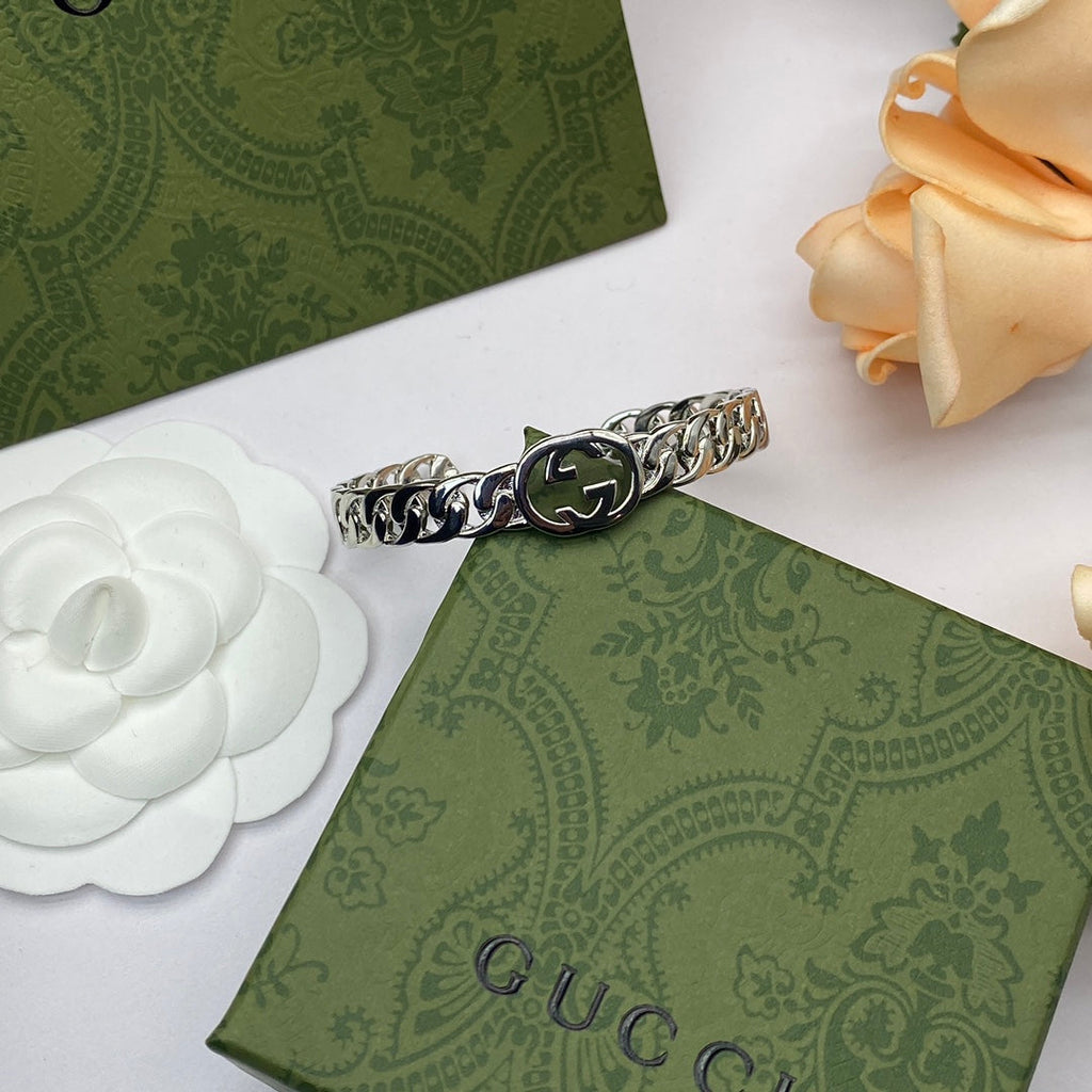 18K Double Gucci Chain Bracelet