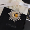 18K  Chanel Crystal Brooch