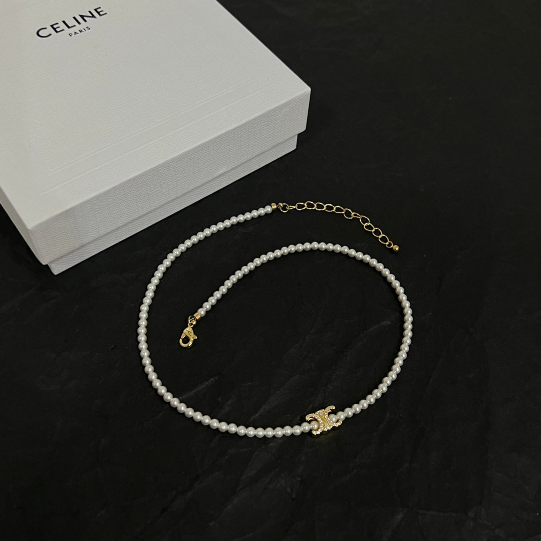 18K Celine Pearl Necklace