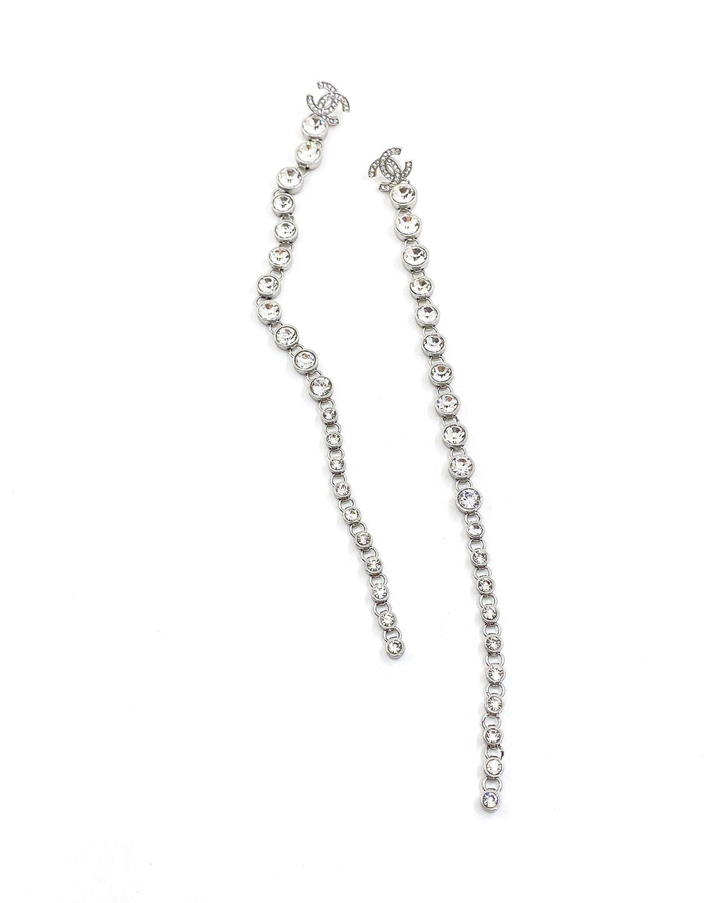 18K  Chanel Long Crystals Earrings