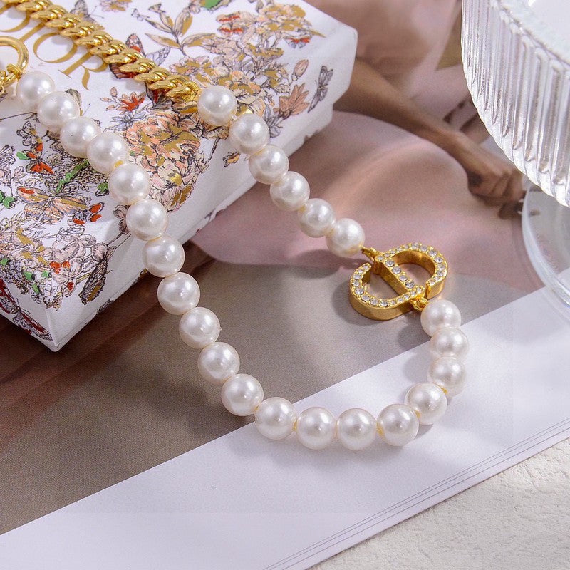 18K Petit Dior Pearl Necklace