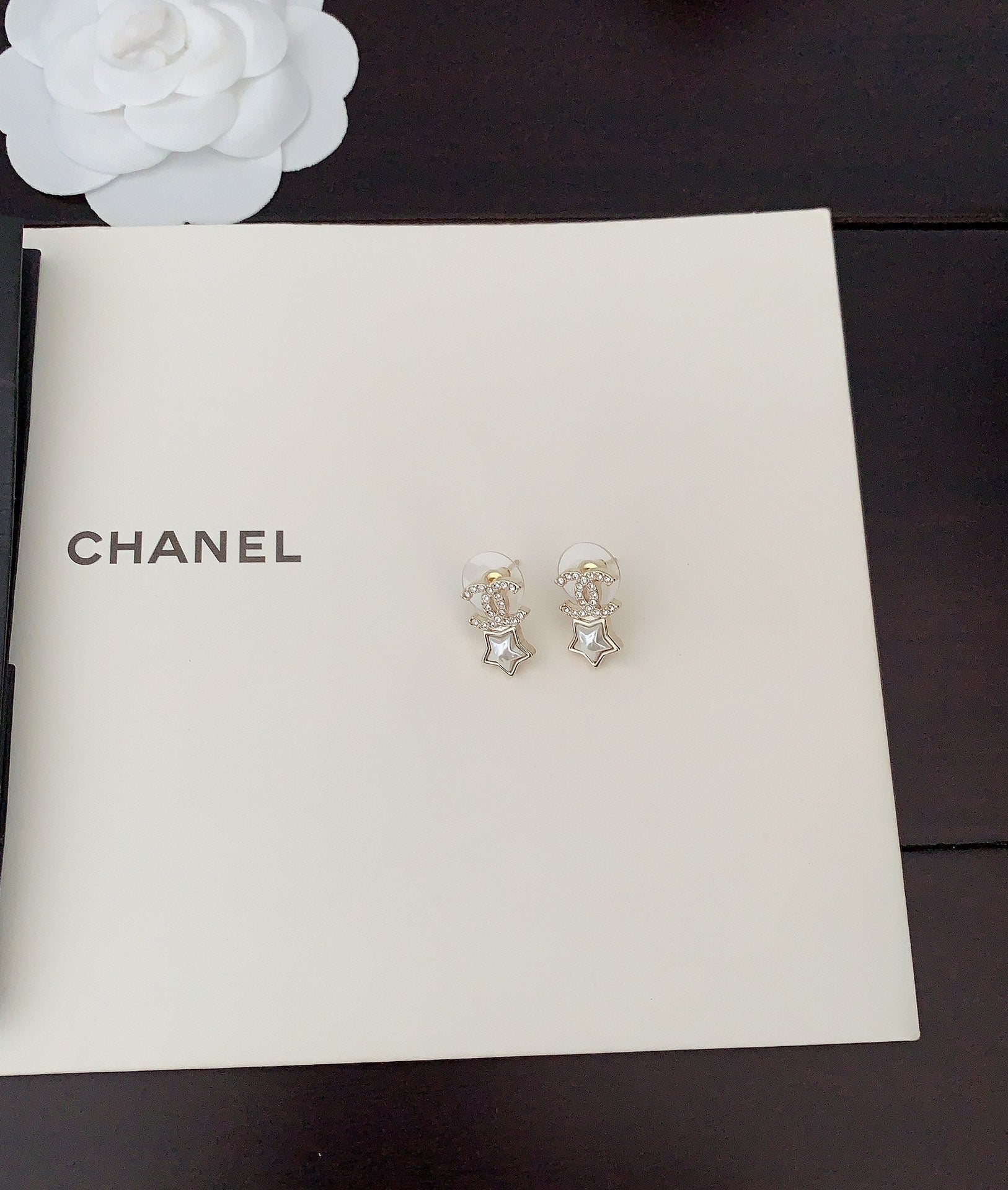 18K  Chanel Star Crystals Earrings