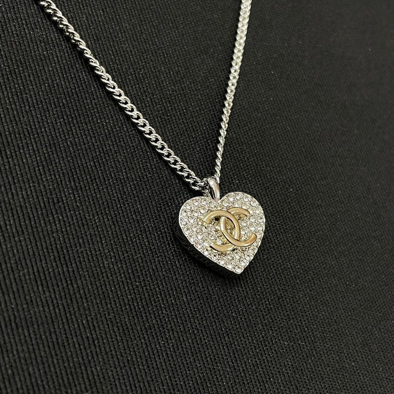 18K  Chanel Diamond Heart Necklace