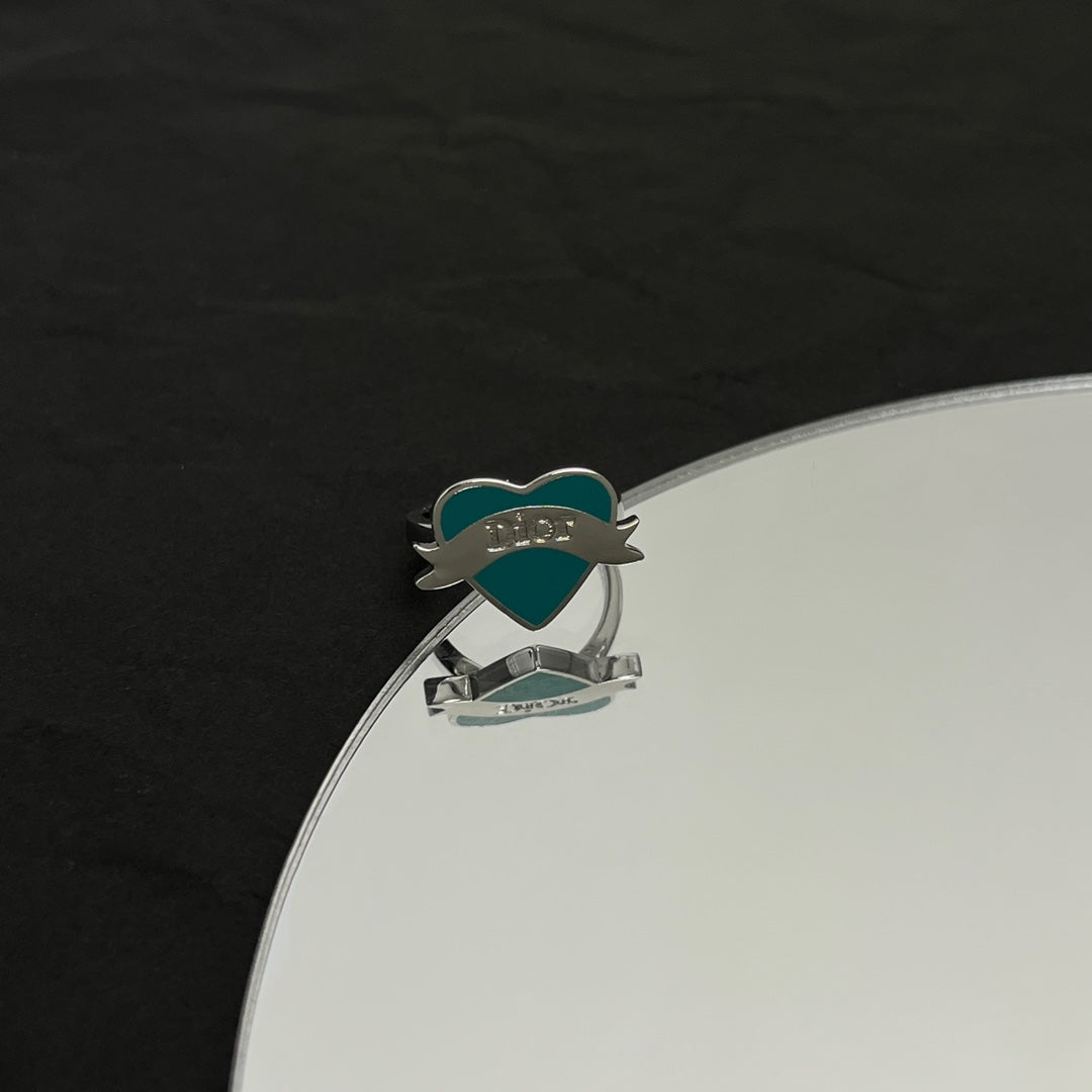 18K Dior Blue Heart Ring