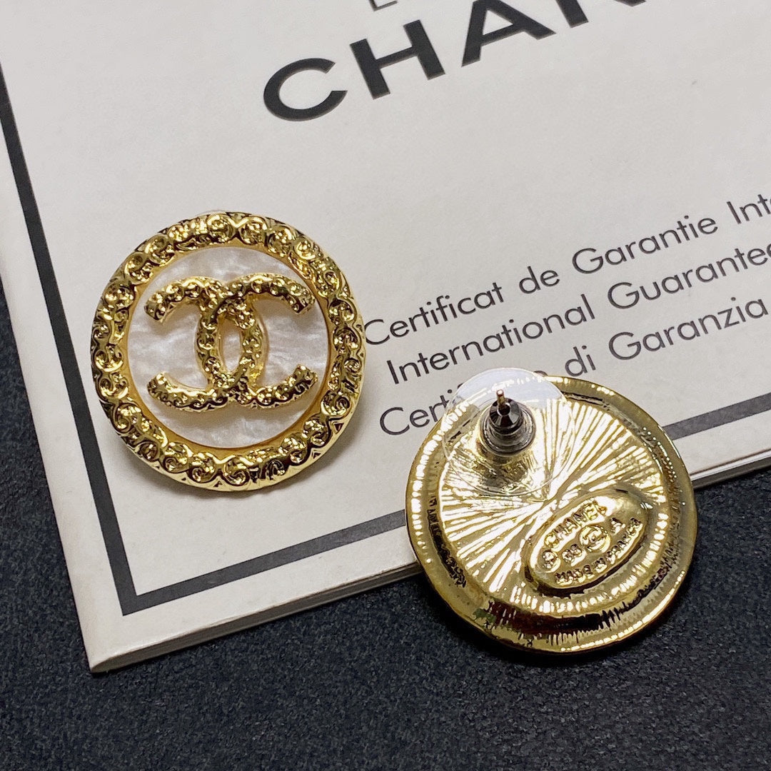 18K  Chanel Crystal Earrings