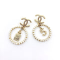 18K  Chanel No.5 Perfume Bottle Earrings
