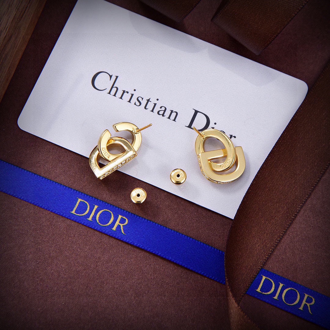18K Dior Lock Earrings