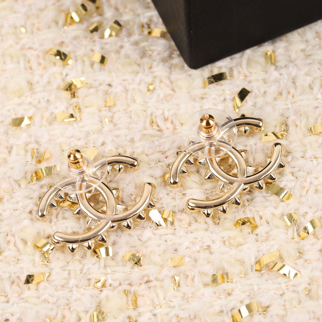 18K  Chanel Crystal Earrings
