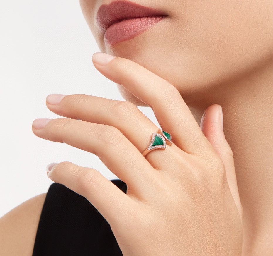 18K BVLGARI Dream Malachite Ring