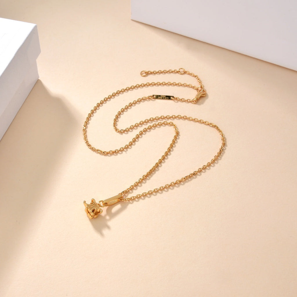 18K Celine Solitaire Necklace