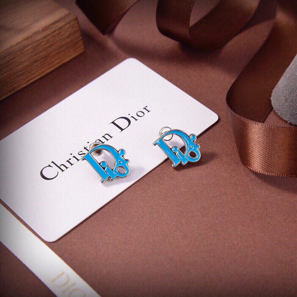 18K Dior Blue Earrings