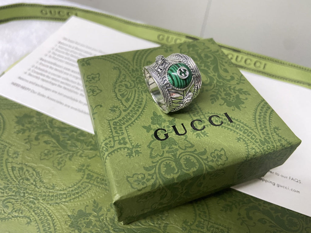 Double Gucci Garden Snake Interlocking Gucci Ring