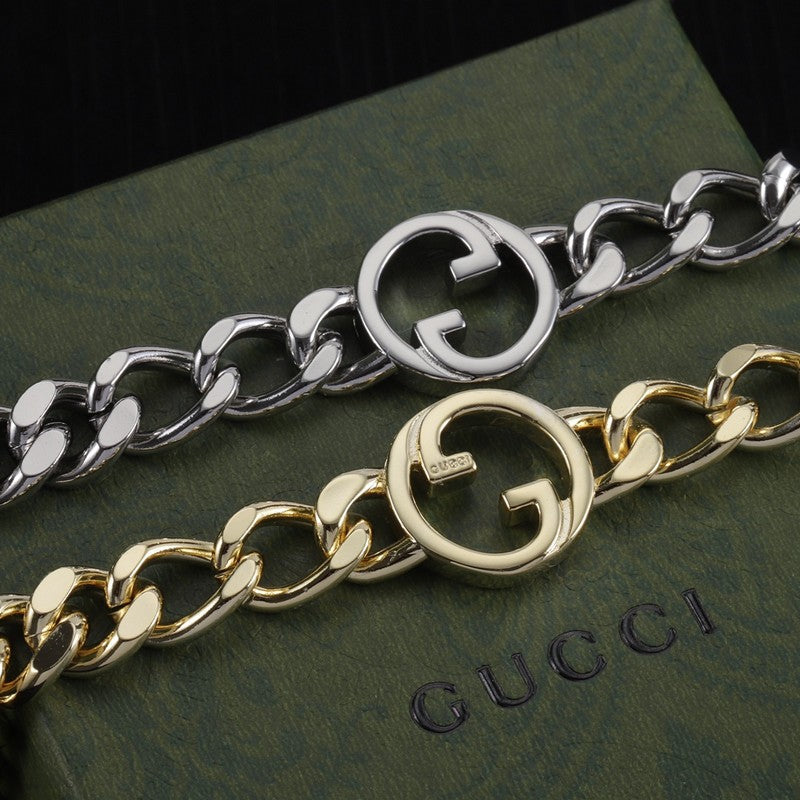 18K Double Gucci Chain Necklace