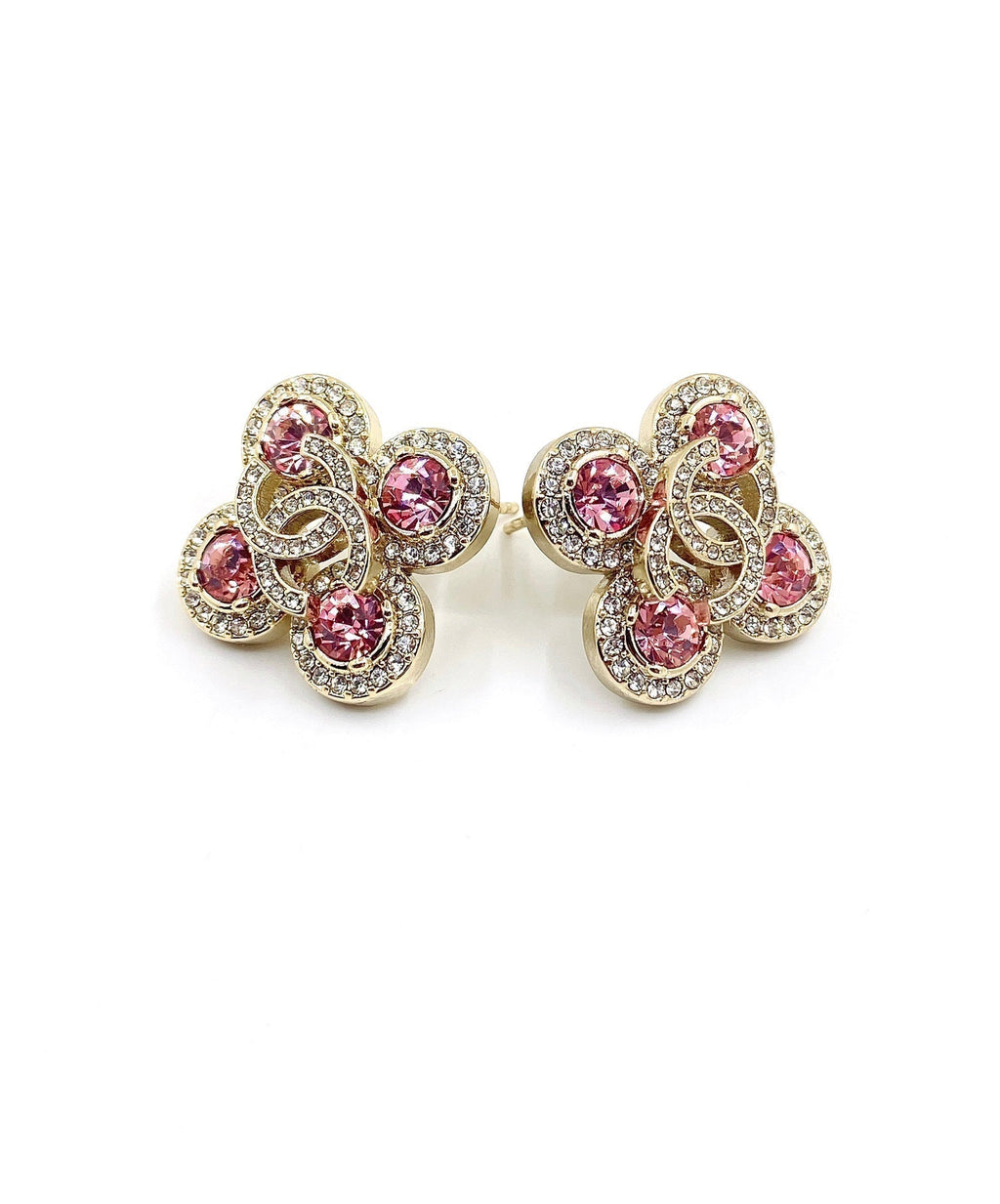 18K  Chanel Pink Diamonds Earrings