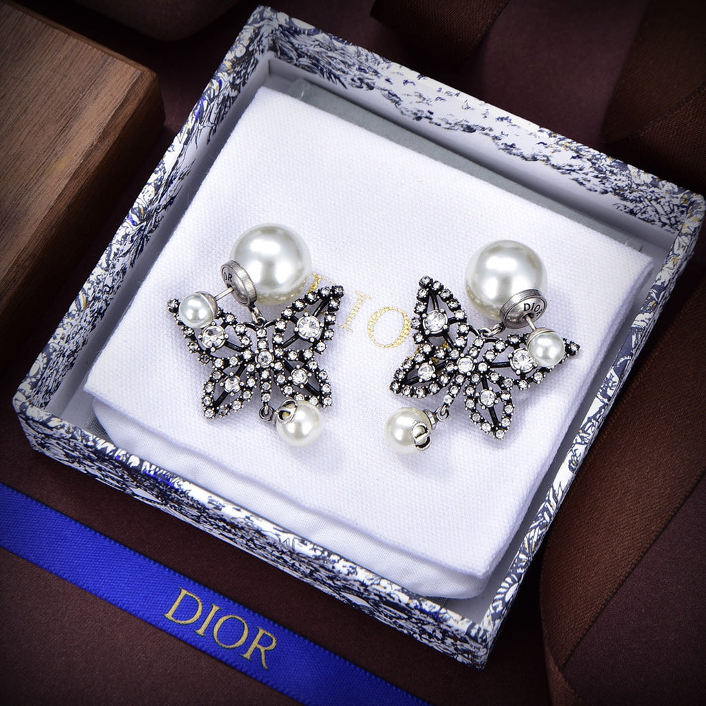 18K Dior Tribales Butterfly Earrings