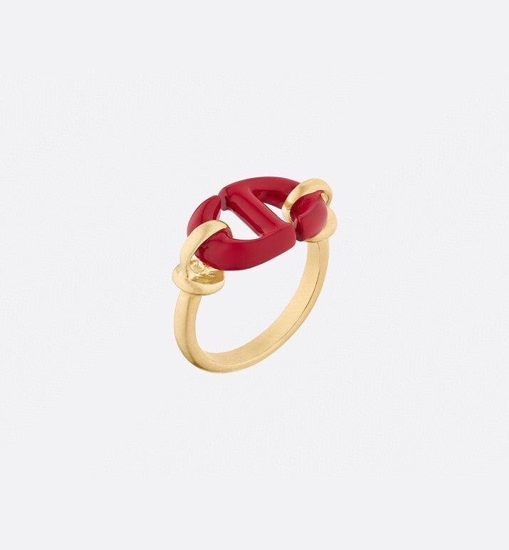18K Dior Red Heart Ring