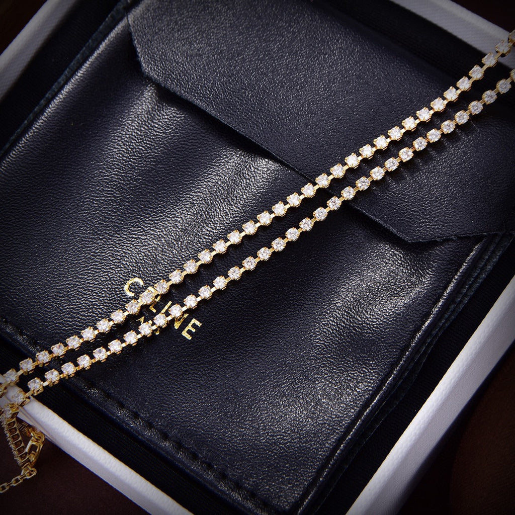 18K Celine Crystals Necklace