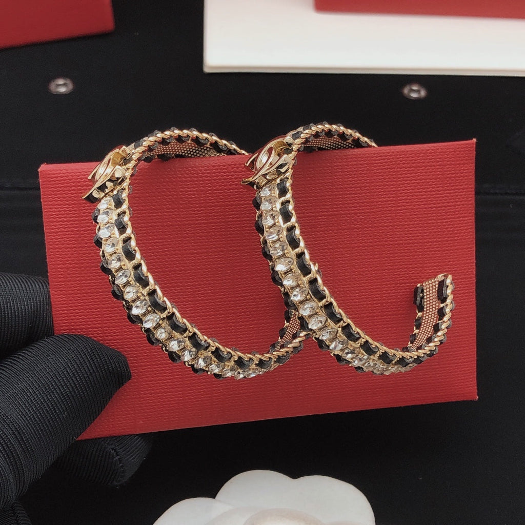 18K  Chanel Strass Earrings