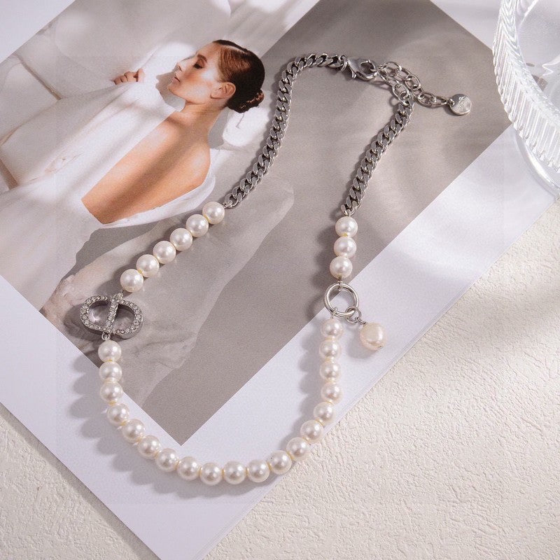 18K Petit Dior Pearl Necklace