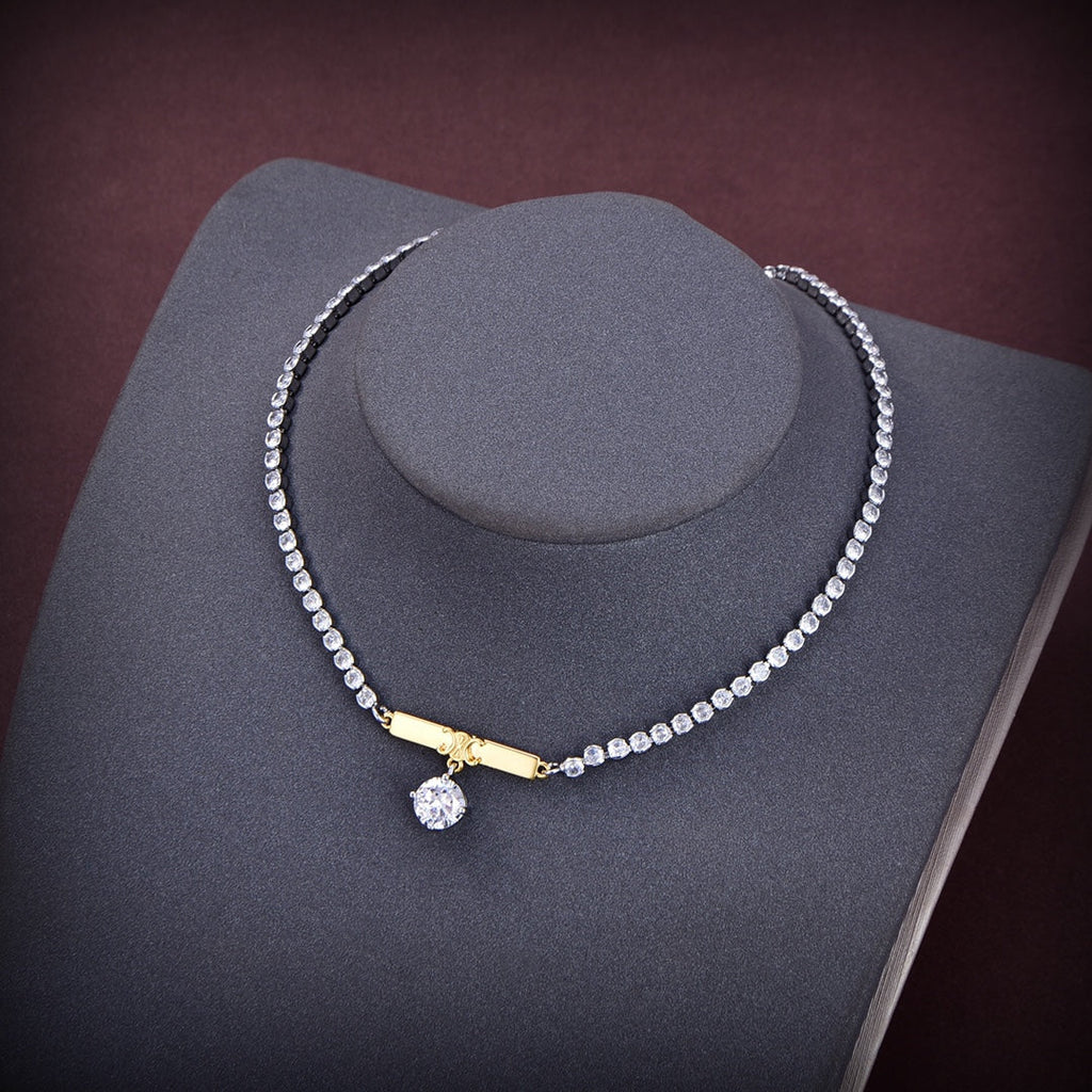 18K Celine Celine Line Diamonds Necklace