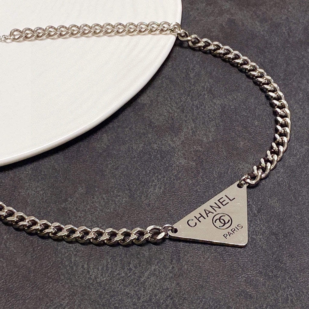 18K  Chanel Triangle Necklace