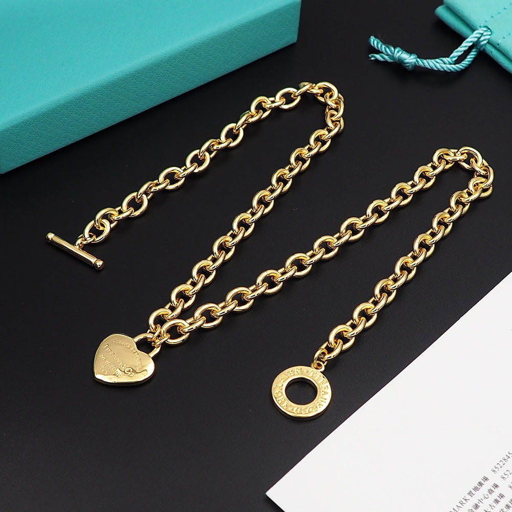 18K Tiffany Tag Chain Necklace