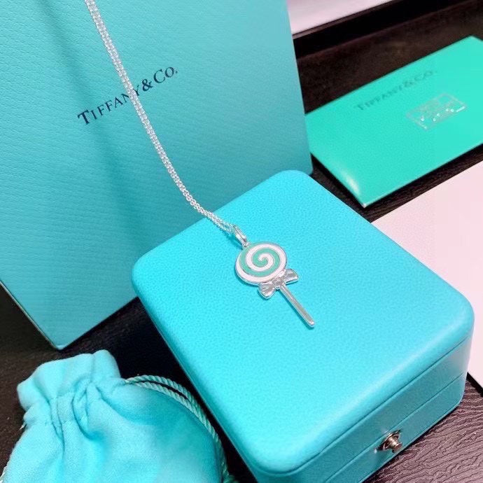 18K Tiffany Lollipop Charm Chain Necklace