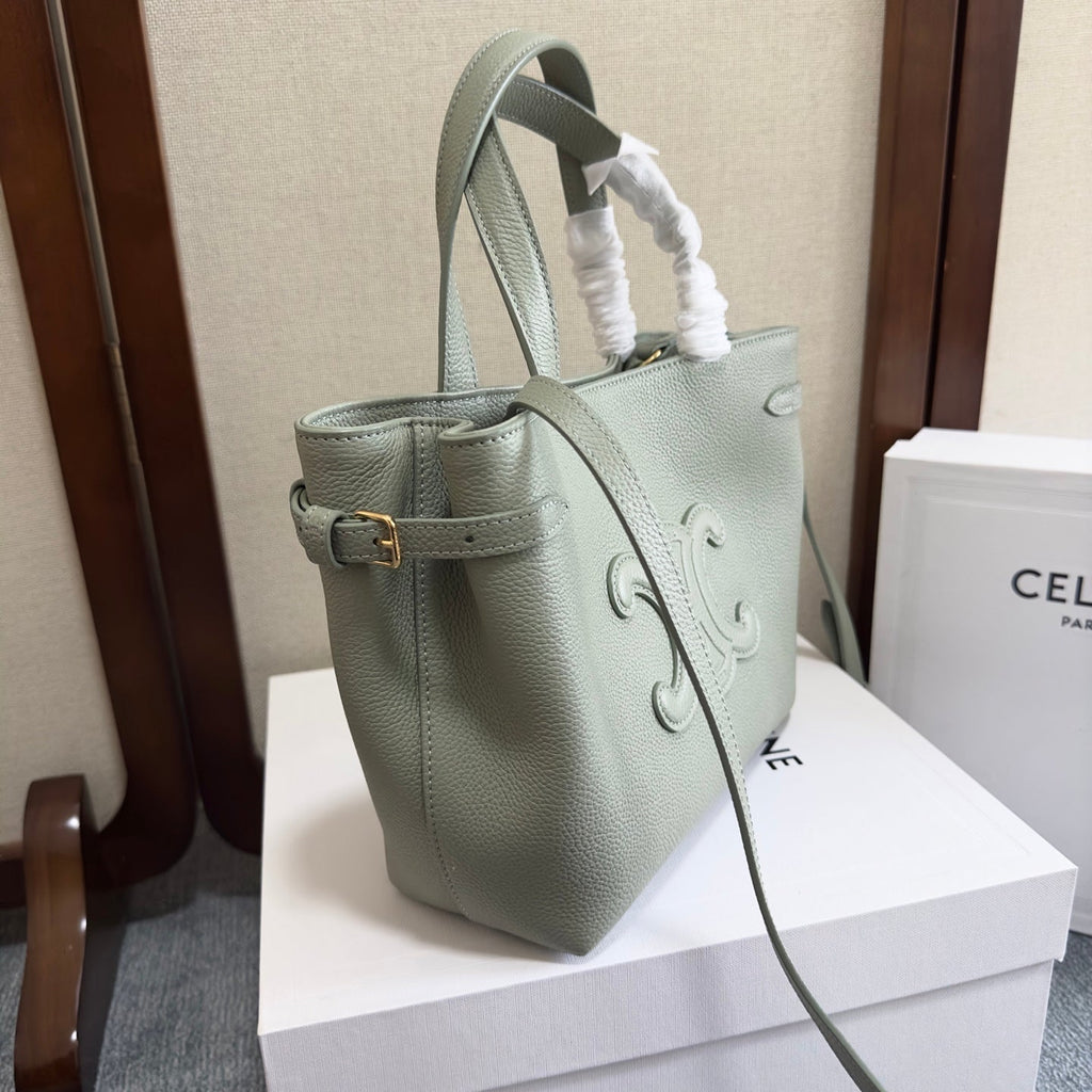 CELINE MINI CABAS ANAIS CUIR TRIOMPHE 20 IN LIGHT CLAY GRAINED CALFSKIN