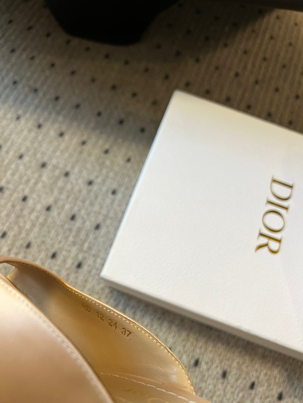DIOR CD TRIBALES PUMPS IN BEIGE SATIN AND CALFSKIN